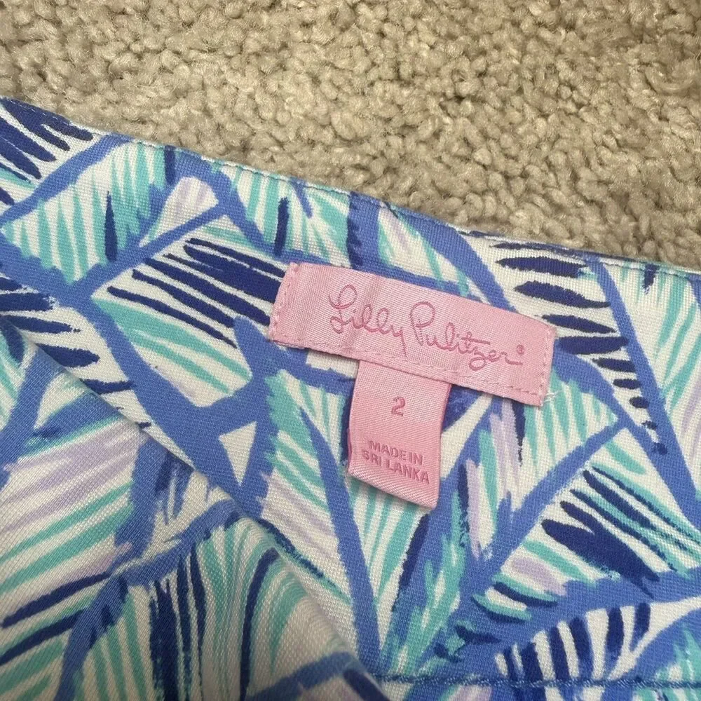 Lilly Pulitzer Women’s Stretch Knit Side Zip Shorts Size 2